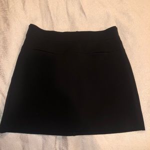 Helmut Lang black mini skirt w front pockets